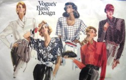 1943 EZ VOGUE PULLOVER BLOUSE, DRAPE COLLAR 87 PATTERN 20-24 Uncut